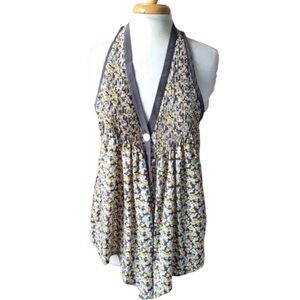 Elizabeth and James Tokyo silk floral tank top Size xs
